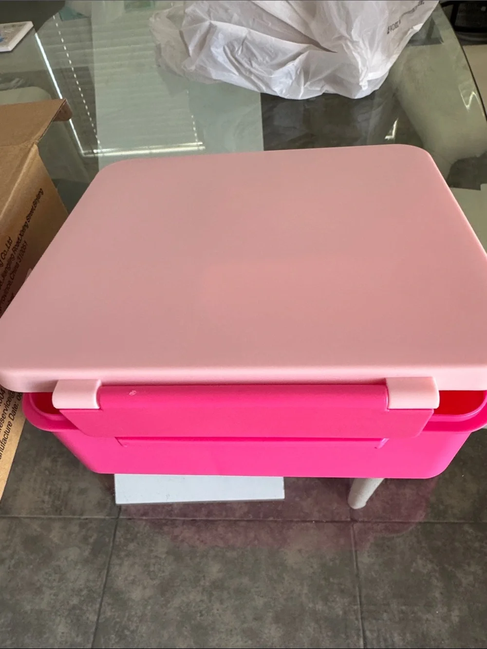 Pink Compartmental Lunch Box with Removable Container